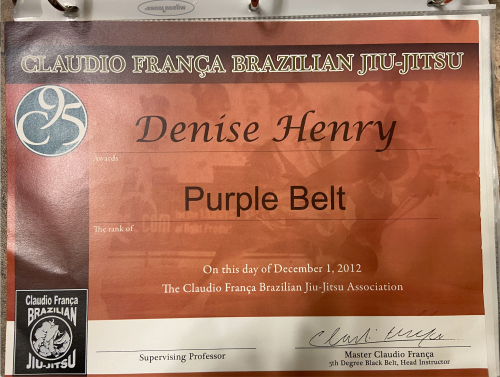 Purple belt · December 1, 2012 · Promoted by Claudio Franca