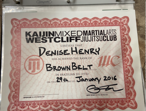 Brown belt · January 29, 2016 · Promoted by Garth Taylor