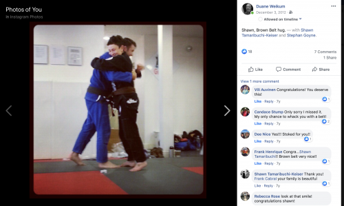 Brown belt · December 3, 2012 · Promoted by Stephan Goyne