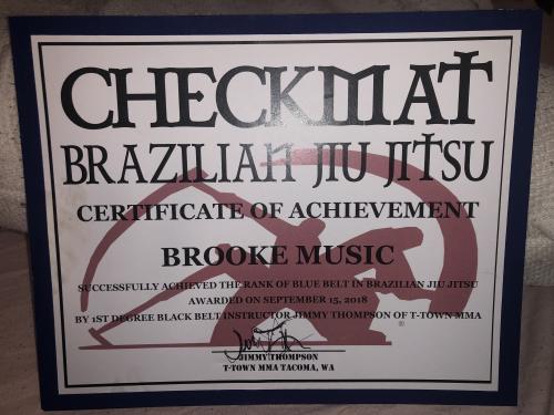 Blue belt · September 23, 2018 · Promoted by Jimmy Thompson