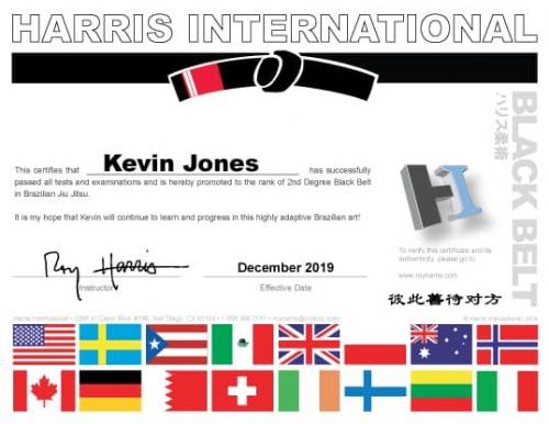 Black belt · December 14, 2011 · Promoted by Roy Harris