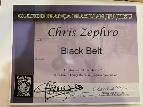Black belt · December 3, 2011 · Promoted by Claudio Franca