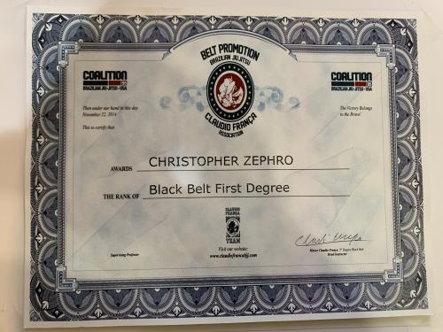 Black belt · December 3, 2011 · Promoted by Claudio Franca
