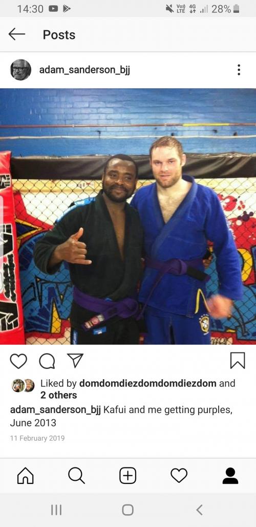 Purple belt · April 19, 2013 · Promoted by Ian malone