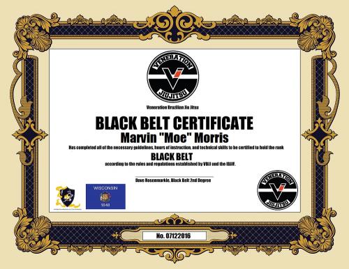 Black belt · October 21, 2016 · Promoted by Professor David Rosenmarkle