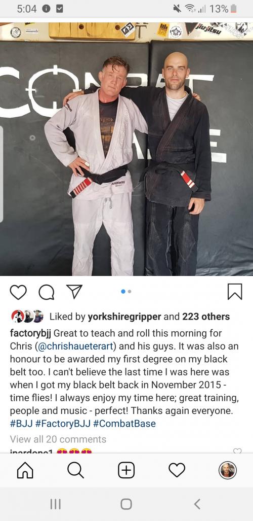 Black belt 1st degree · August 26, 2018 · Promoted by Chris Haueter