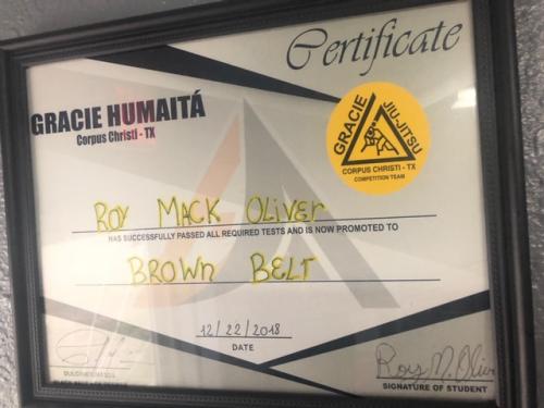 Brown belt · December 22, 2018 · Promoted by Dulciney Matos Delima