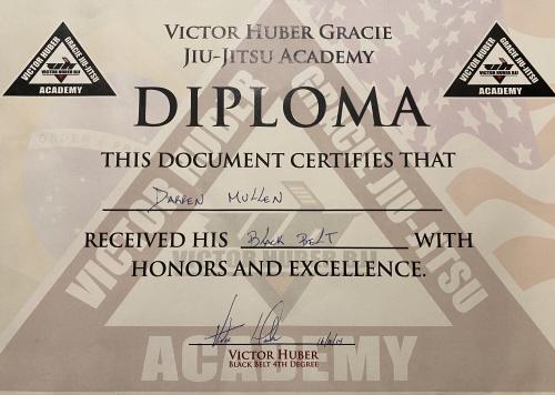 Black belt · October 16, 2013 · Promoted by Professor Victor Huber