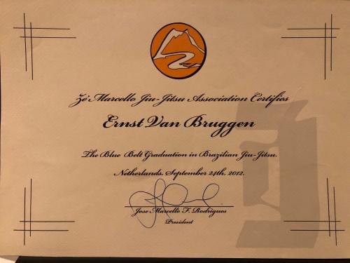 Blue belt · September 24, 2012 · Promoted by Jose Marcello