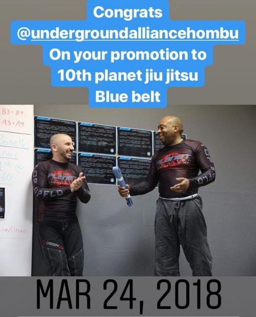 Blue belt · March 24, 2018 · Promoted by Pat Campagnola