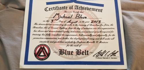 Blue belt · August 3, 2013 · Promoted by Marcello C. Monteiro