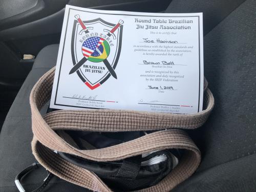 Brown belt · June 1, 2019 · Promoted by Bradley Souders