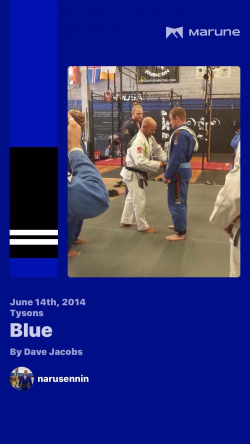 Blue belt · June 14, 2014 · Promoted by Dave Jacobs