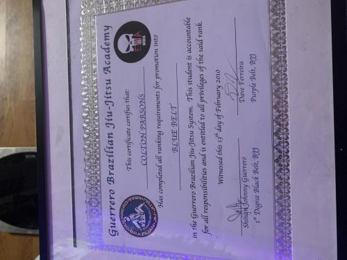 Blue belt · February 13, 2010 · Promoted by Johnny Guerrero Dave Ferreira