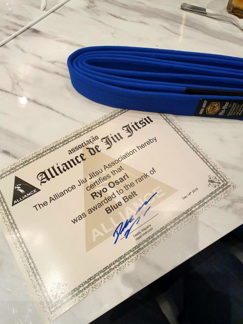 Blue belt · December 14, 2019 · Promoted by Deddy Wigraha