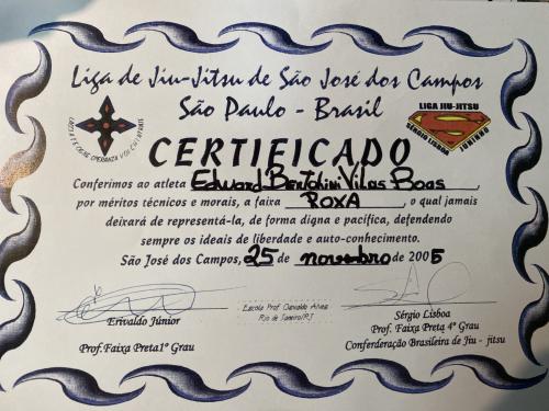 Purple belt · November 25, 2005 · Promoted by Sérgio Lisboa