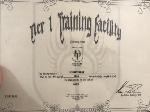 Blue belt · May 4, 2017 · Promoted by Alan Shebaro