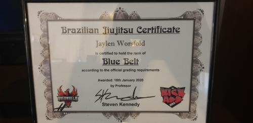 Blue belt · January 18, 2020 · Promoted by Steve kennedy