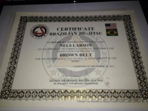 Brown belt · December 8, 2013 · Promoted by Alison Brites