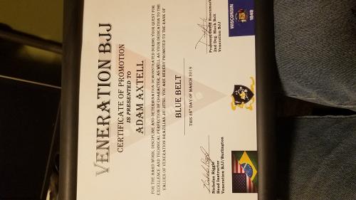 Blue belt · March 28, 2019 · Promoted by Nicholas Riggle