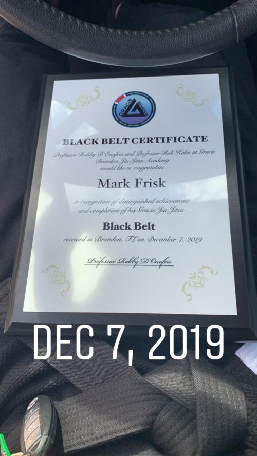 Black belt · December 7, 2019 · Promoted by Robby Donofrio