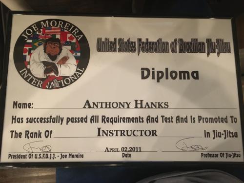 Purple belt · April 11, 2011 · Promoted by Joe Moreira