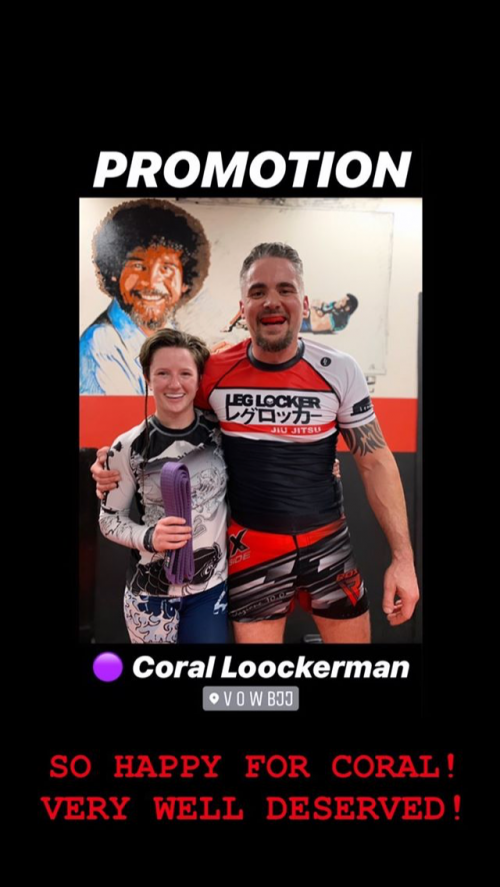 Purple belt · February 11, 2020 · Promoted by Ryan Villalobos