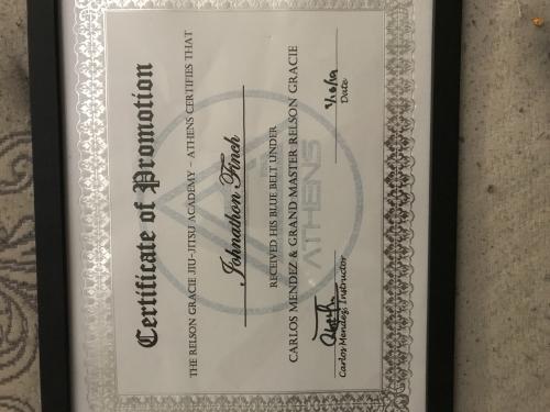 Blue belt · September 16, 2019 · Promoted by Carlos Mendez