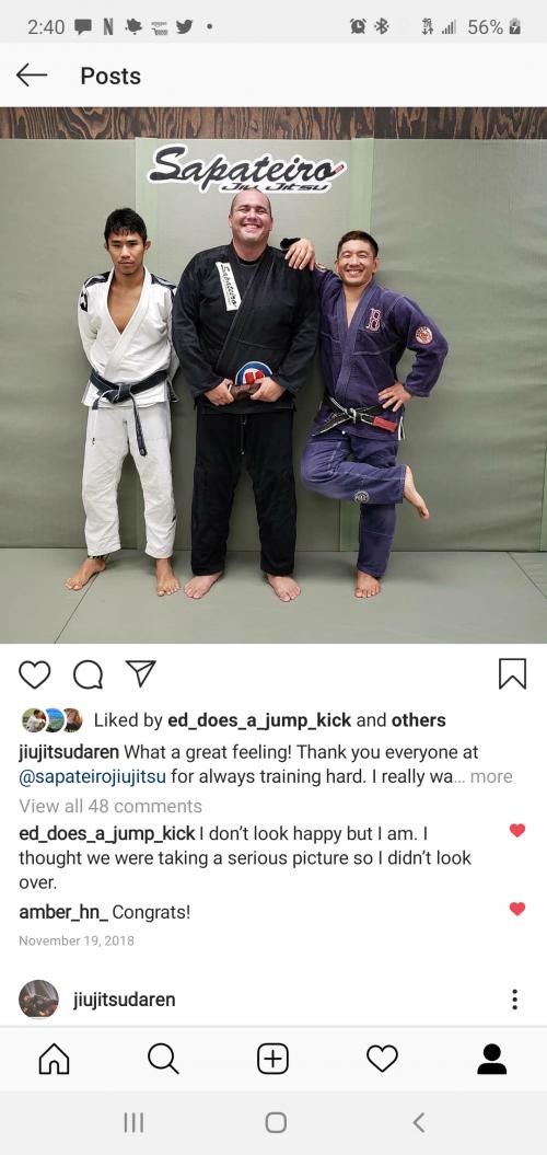 Brown belt · November 19, 2018 · Promoted by Edmund Li