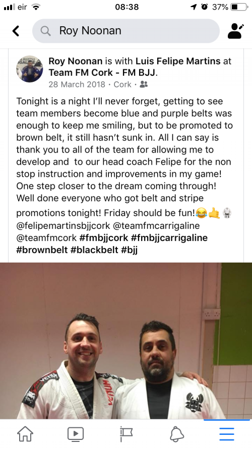 Brown belt · March 28, 2018 · Promoted by Luis Felipe Martins
