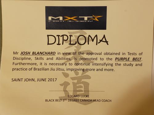 Purple belt · June 1, 2017 · Promoted by Edgard Lucke