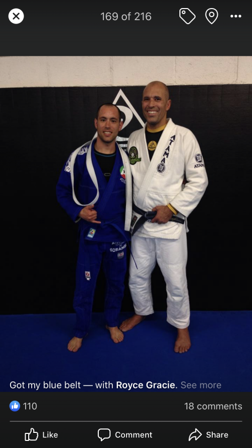 Blue belt · April 30, 2014 · Promoted by Royce gracie