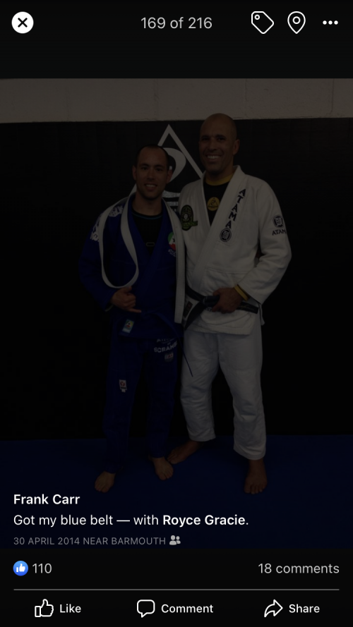 Blue belt · April 30, 2014 · Promoted by Royce gracie