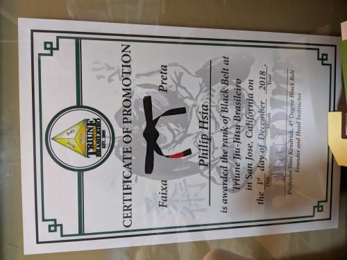 Black belt · December 1, 2018 · Promoted by Stan Kendrick