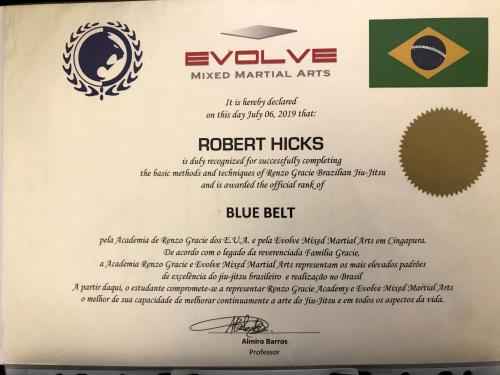 Blue belt · July 6, 2019 · Promoted by Almiro Barros