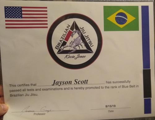 Blue belt · August 15, 2019 · Promoted by Jerome Gage