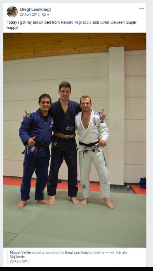 Brown belt · April 20, 2015 · Promoted by Renato Migliaccio