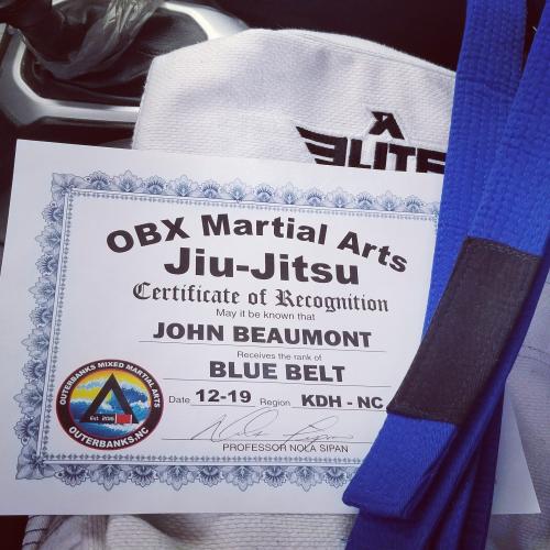 Blue belt · December 19, 2019 · Promoted by Rick Bateman