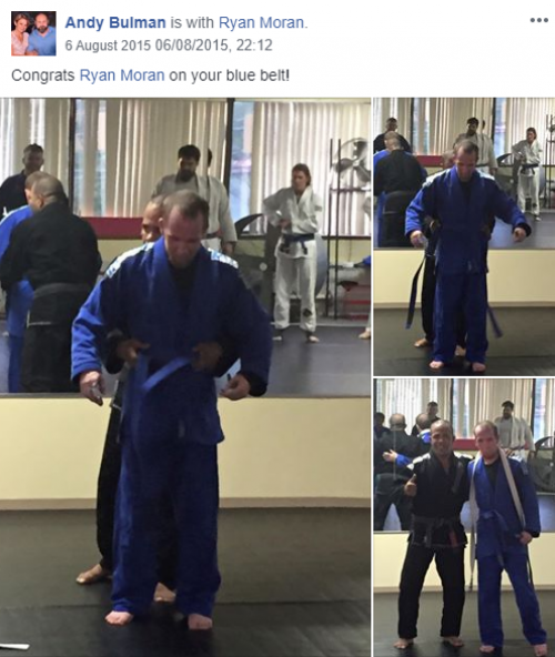 Blue belt · August 6, 2015 · Promoted by Mike Fernandez