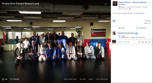 Purple belt · August 2, 2016 · Promoted by Mike Fernandez