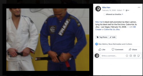Black belt · February 14, 2008 · Promoted by Marc Laimon