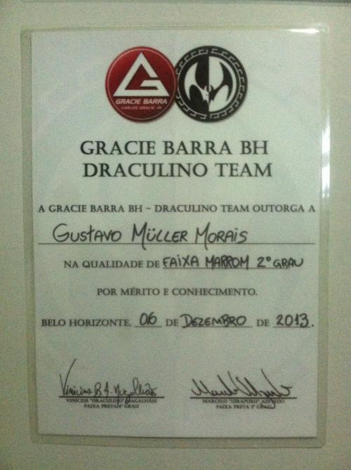 Brown belt · December 1, 2010 · Promoted by Fabiano Souza Rodrigues - black belt 6th degree