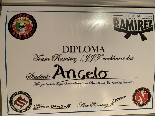 Blue belt · December 7, 2018 · Promoted by Alex Ramirez