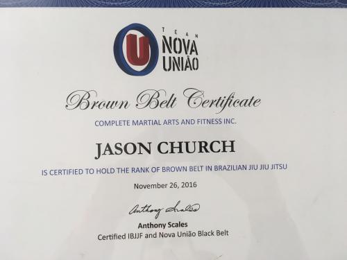 Brown belt · November 26, 2016 · Promoted by Anthony Lamar Scales (Aj Scales)