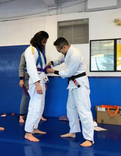 Purple belt · February 8, 2020 · Promoted by Steve Lin