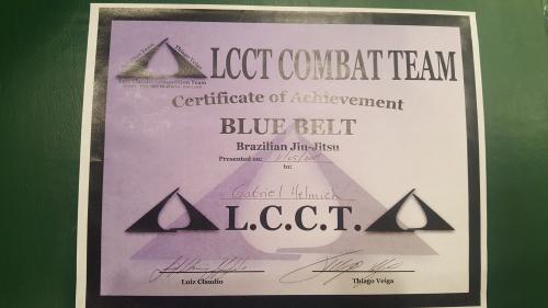 Blue belt · November 5, 2011 · Promoted by Luiz Claudio