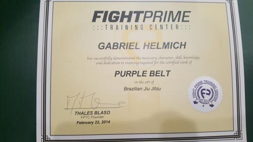 Purple belt · February 22, 2014 · Promoted by Thales Blaso
