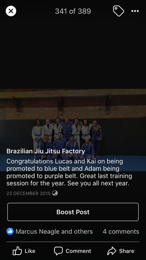 Blue belt · December 23, 2015 · Promoted by Alex Jovanovski