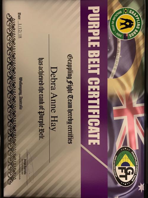 Purple belt · December 1, 2018 · Promoted by Diego Barreto