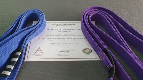 Purple belt · September 14, 2019 · Promoted by Cameron Sobey